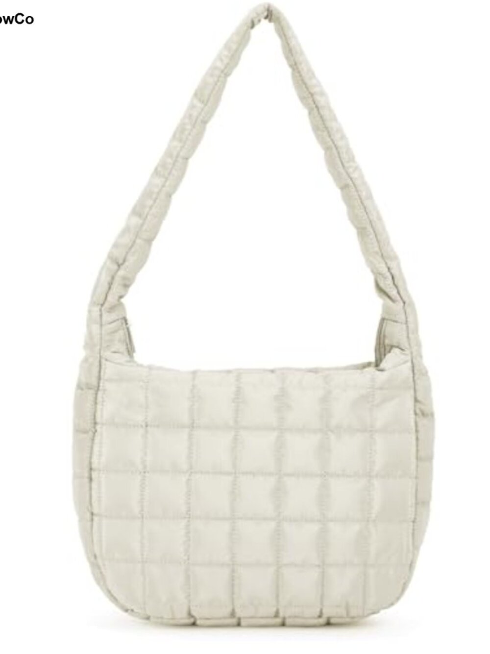 Quilted Nylon Puffer Tote Bag Large Capacity Hobo Shoulder Purse